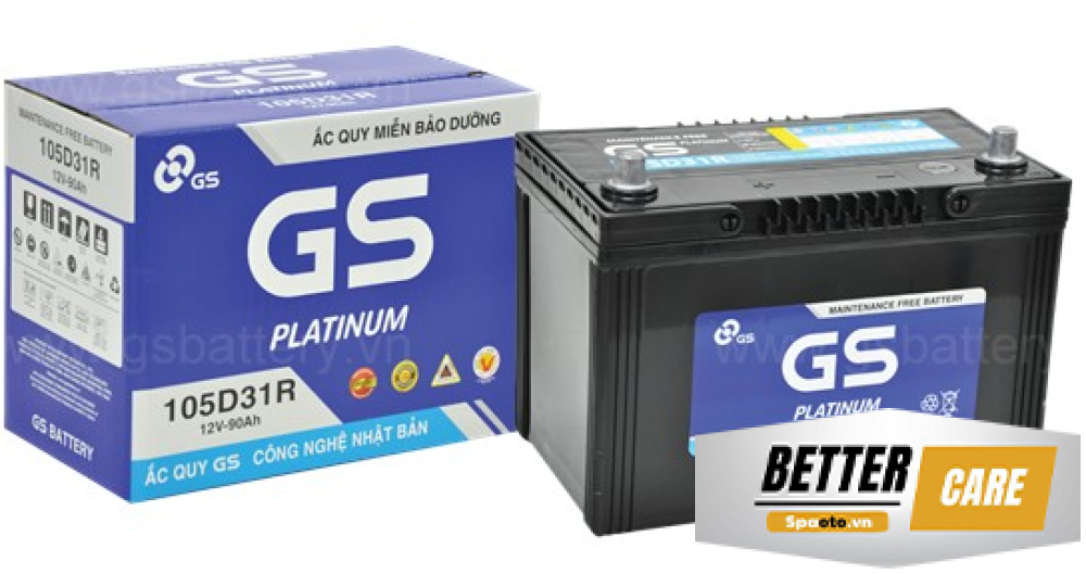 ẮC QUY GS MF 105D31R 12V 90AH