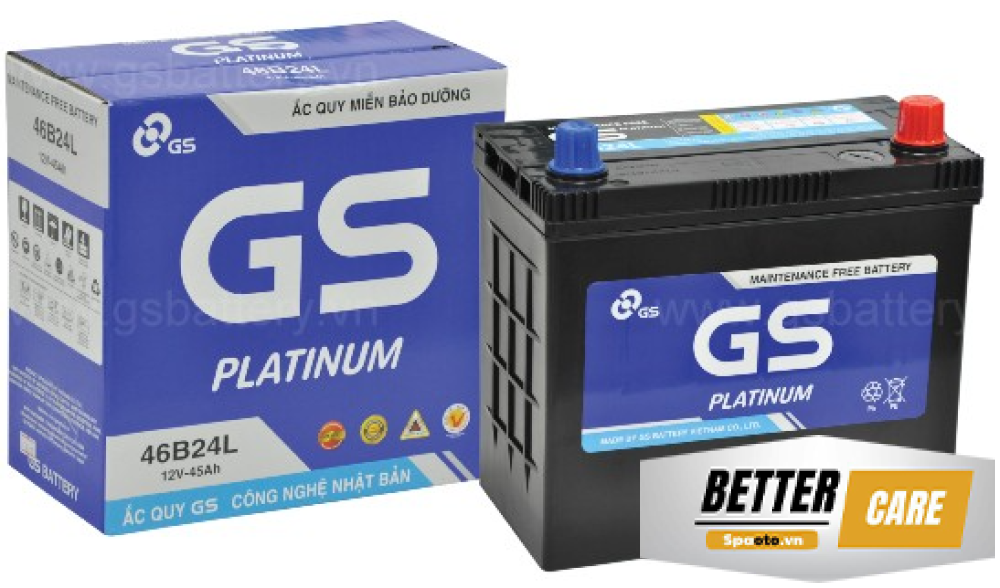 ẮC QUY GS MF 46B24L 12V 45AH