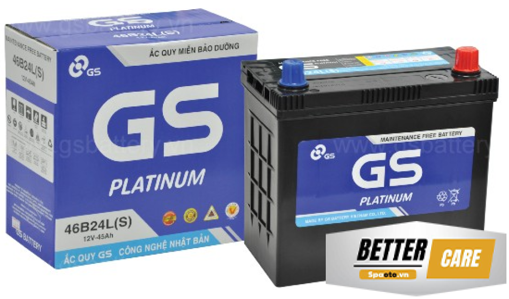 ẮC QUY GS MF 46B24L(S)12V 45AH