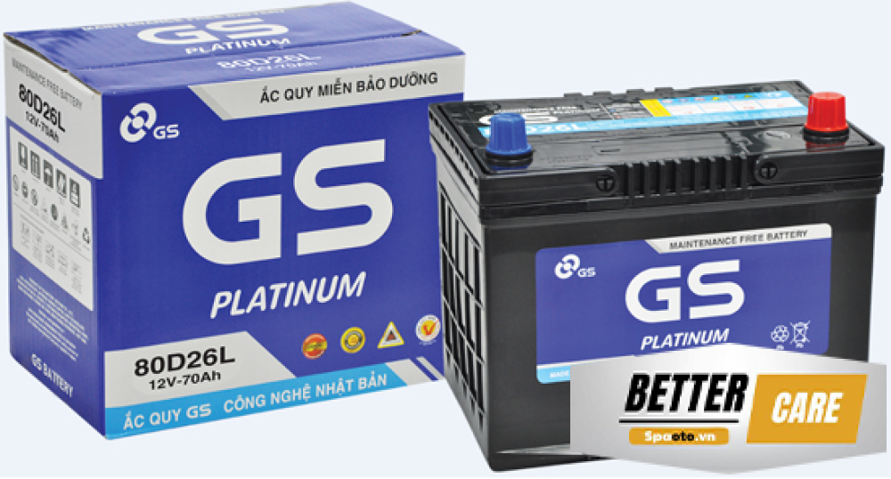 ẮC QUY GS MF 80D26L 12V 70AH