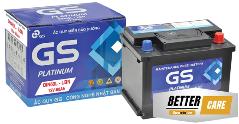 ẮC QUY GS MF DIN60L-LBN 12V 60AH