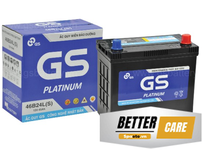 ẮC QUY GS MF 46B24L(S)12V 45AH