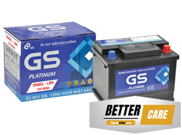 ẮC QUY GS MF DIN60L-LBN 12V 60AH