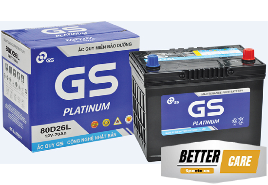 ẮC QUY GS MF 80D26L 12V 70AH