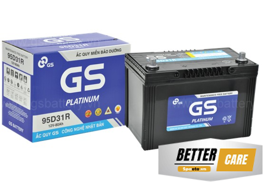 ẮC QUY GS MF 95D31R 12V 80AH