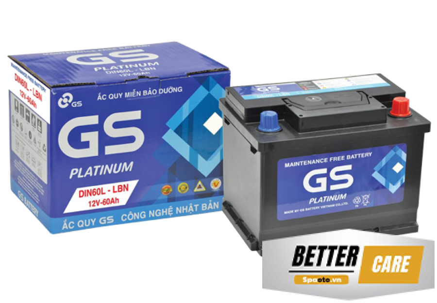 ẮC QUY GS MF DIN60L-LBN 12V 60AH