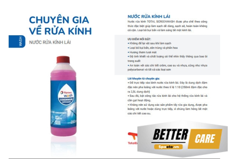 Nước rửa kính lái